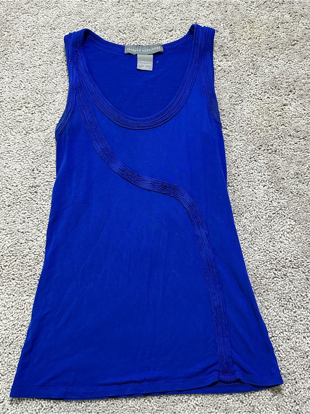 Isabella Rodriguez Cobalt Blue Scoop Neck Tank Top